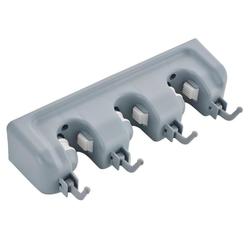Wall-Mounted Kitchen Tool Storage Rack Mop Holder